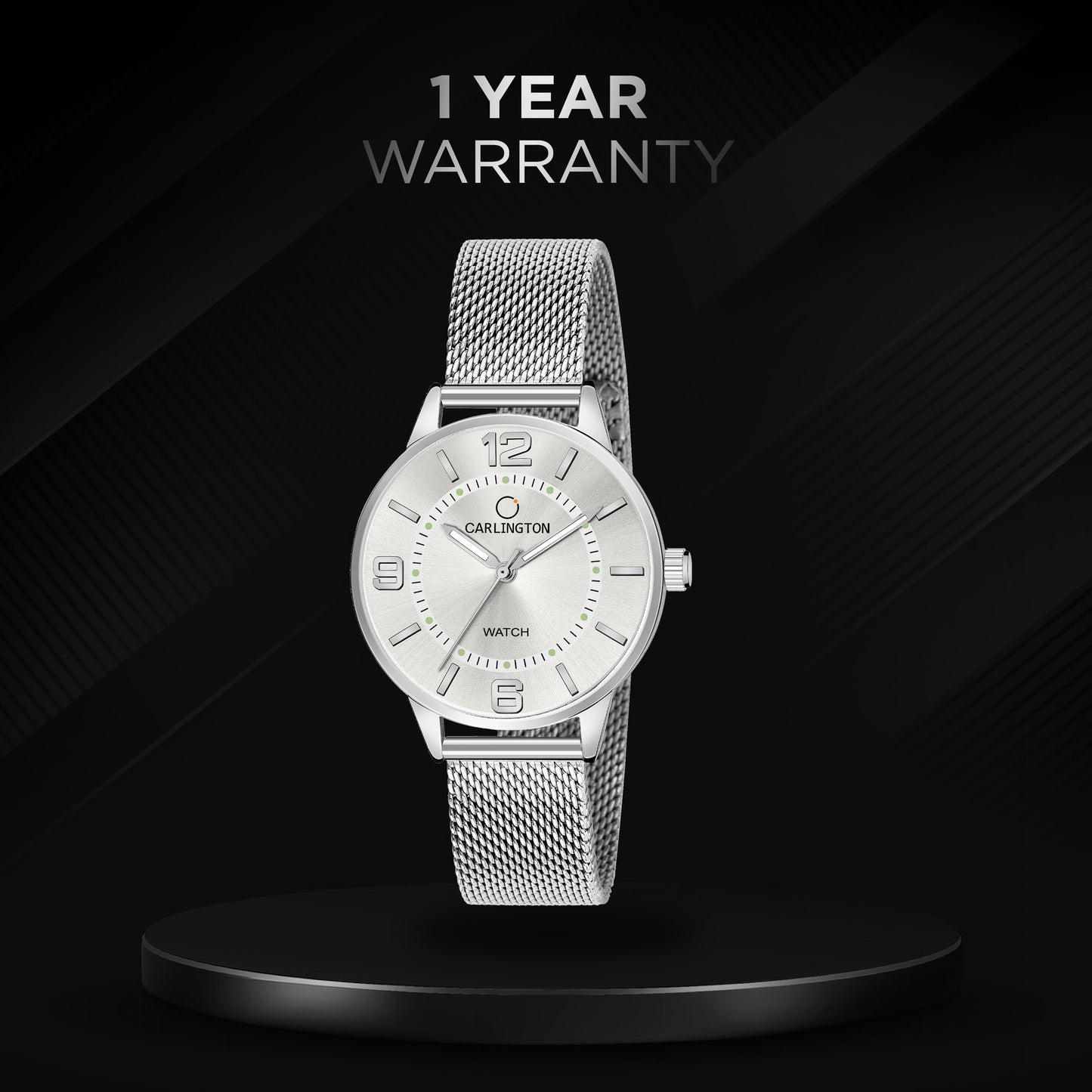 Carlington Elite Ladies Self Adjustable Mesh Strap Water Resistant Analog Watch - For Women CT2002