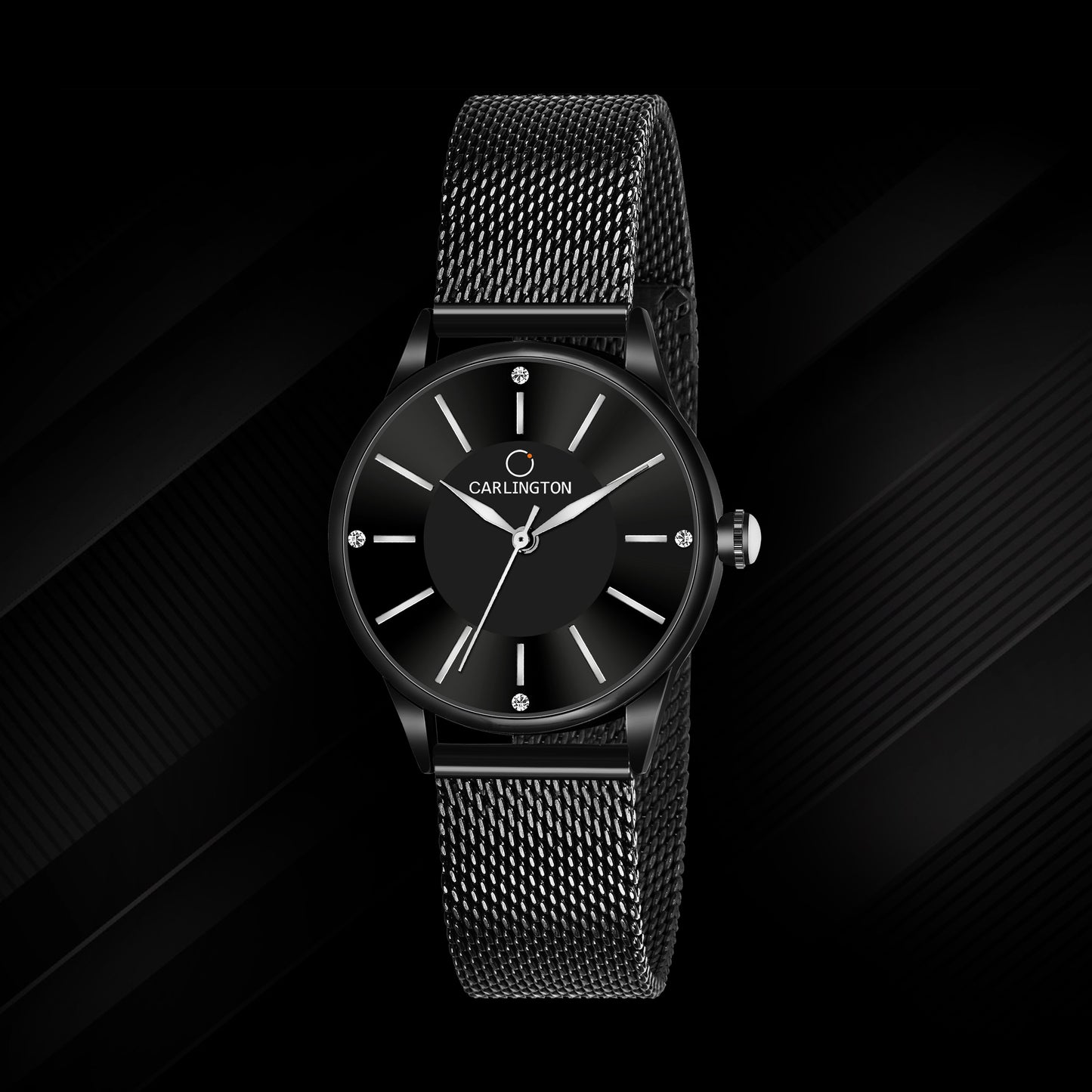 Carlington Elite Ladies Self Adjustable Mesh Strap Water Resistant Analog Watch - For Women CT2004