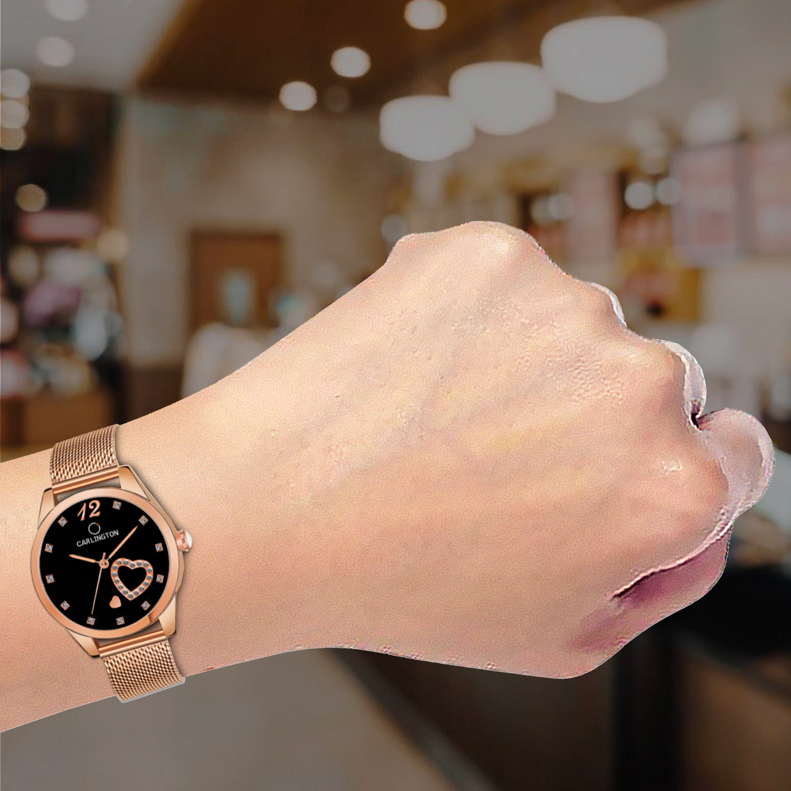 Carlington Elite Ladies Self Adjustable Mesh Strap Water Resistant Analog Watch - For Women CT2006