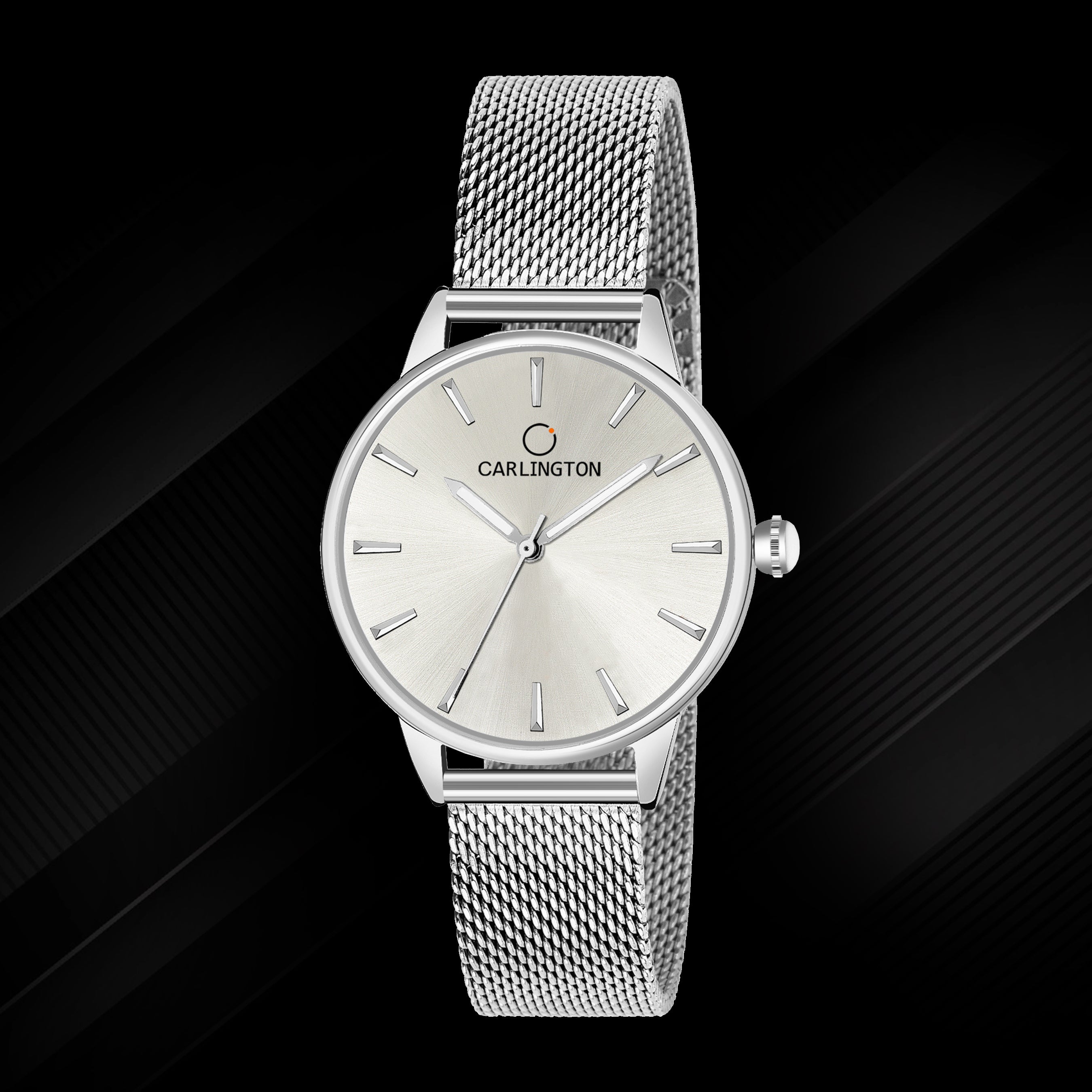 Carlington Elite Ladies Self Adjustable Mesh Strap Water Resistant Analog Watch - For Women CT2007