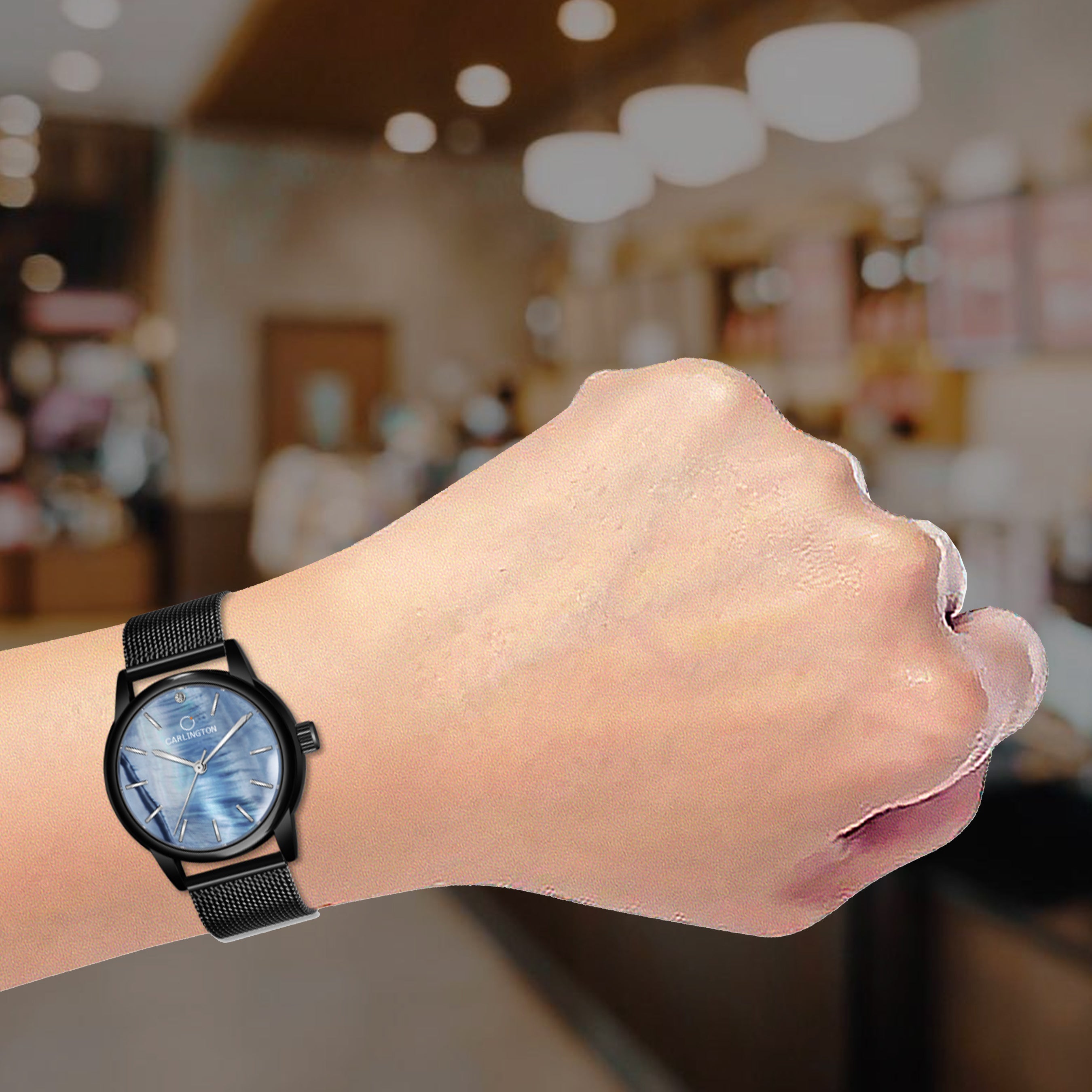 Carlington elite analog ladies watch CT 2010 black