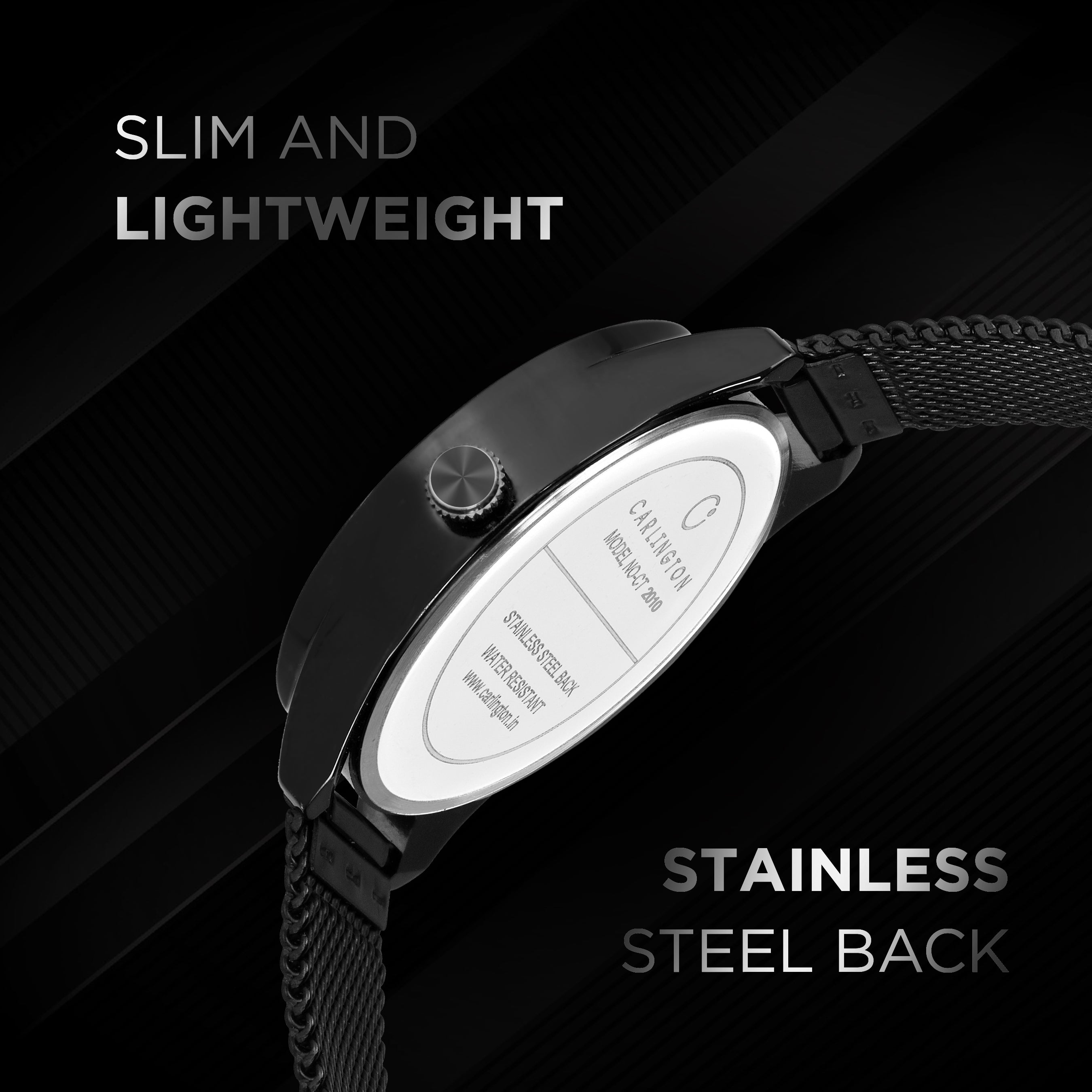 Carlington elite analog ladies watch CT 2010 black