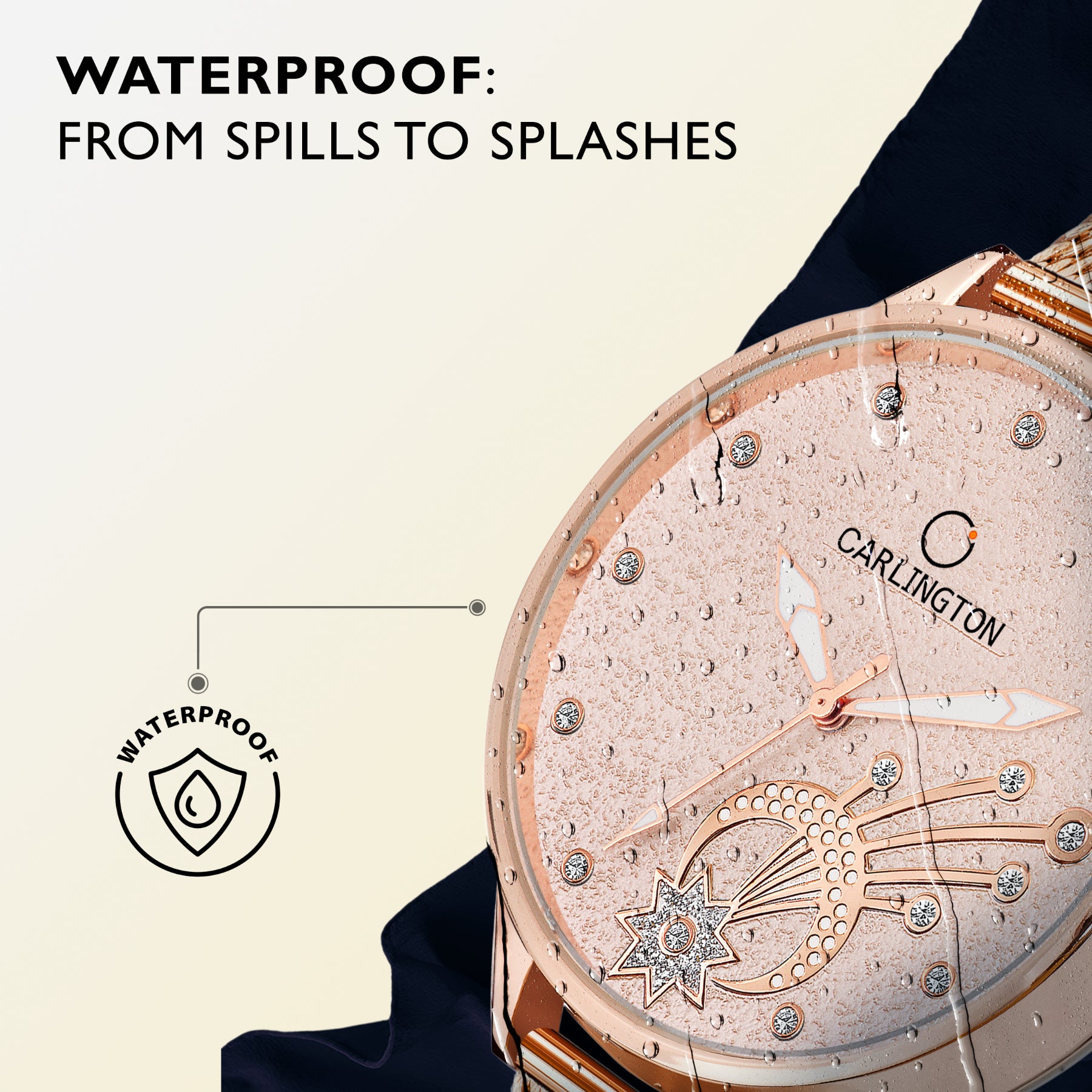 Carlington Elite Ladies Self Adjustable Mesh Strap Water Resistant Analog Watch - For Women CT2020