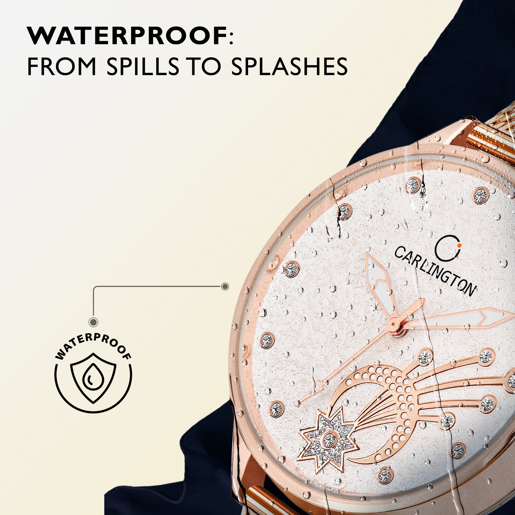 Carlington Elite Ladies Self Adjustable Mesh Strap Water Resistant Analog Watch - For Women CT2020