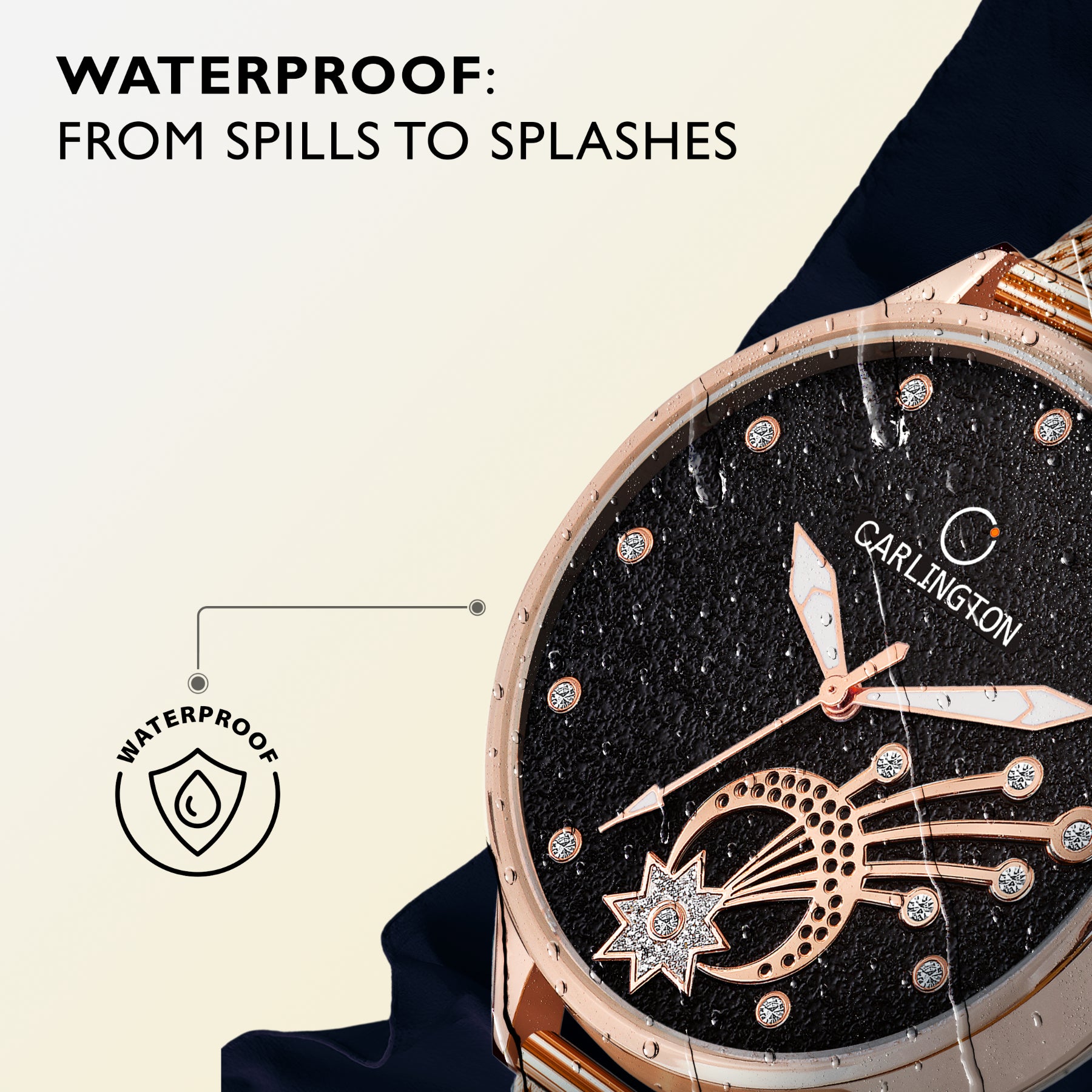Carlington Elite Ladies Self Adjustable Mesh Strap Water Resistant Analog Watch - For Women CT2020