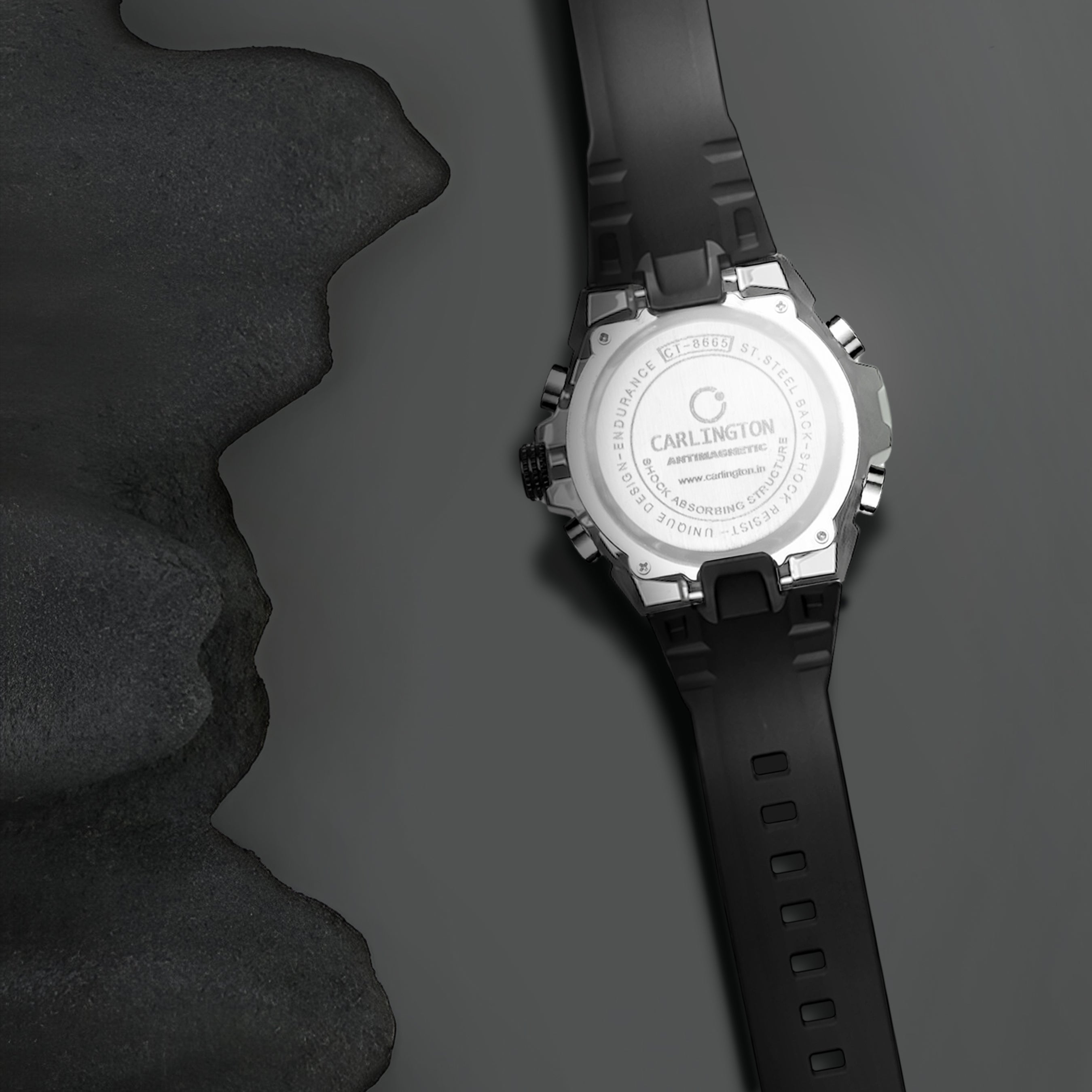 Carlington Analog-Digital Sports Watch, Dual Time,Alarm, Stopwatch, Calendar, Water-Resistant, Shock-Resistant, Back Light Display. The Perfect Watches for Men-CT_8665