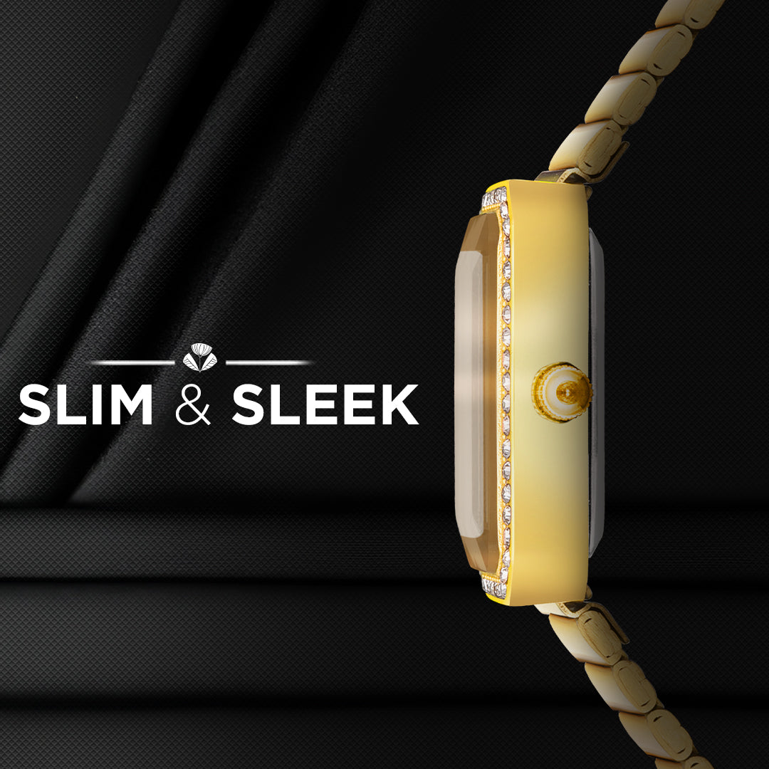 Iconic 2032 Golden Analog Womens Watch