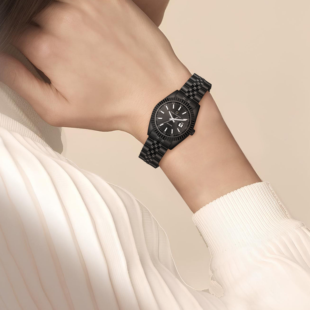 Carlington Exclusive Series 8811 Black Men + 8811 black Women Analog Wrist Watch For couple