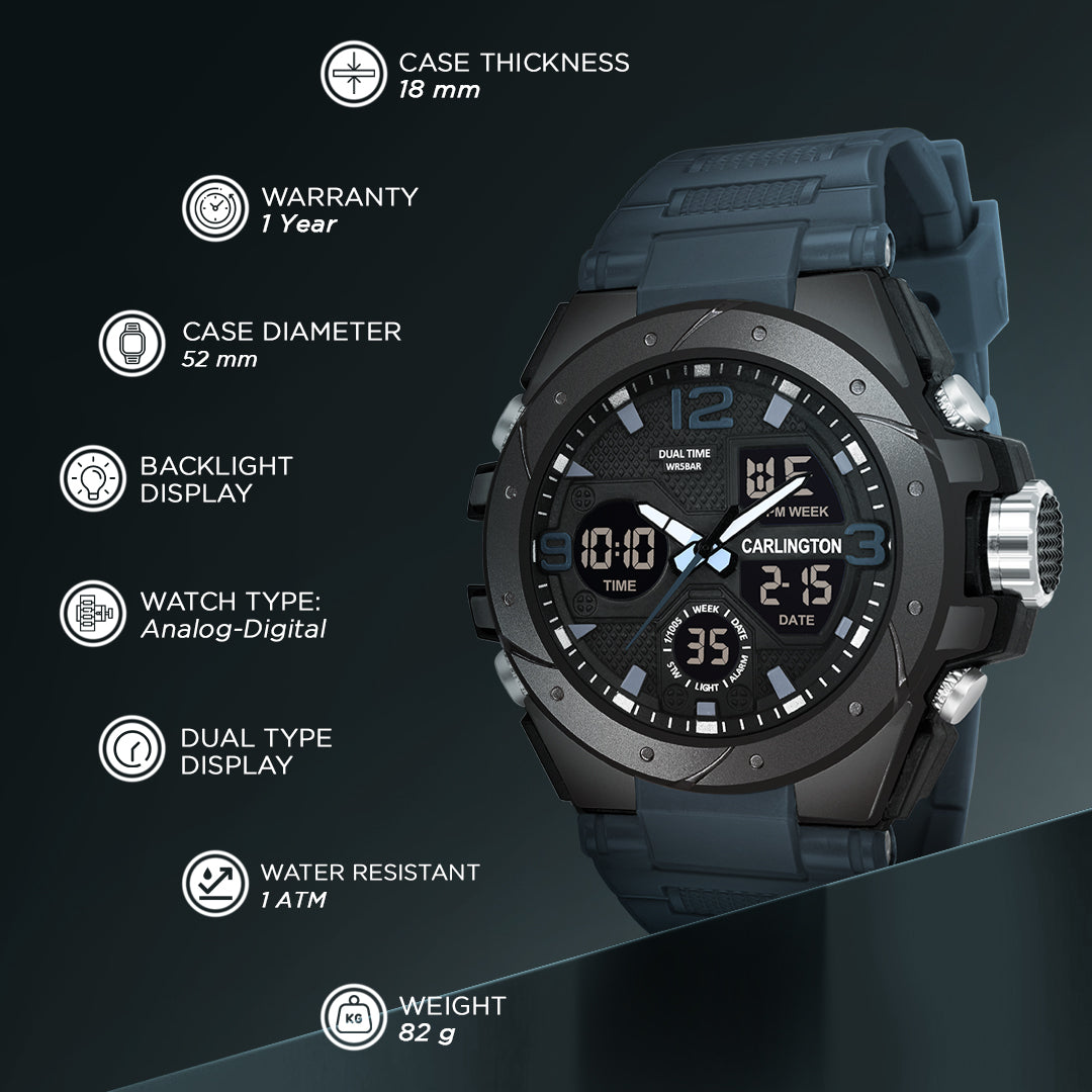 Carlington Edurance Series Digital Analog Watch - 9105