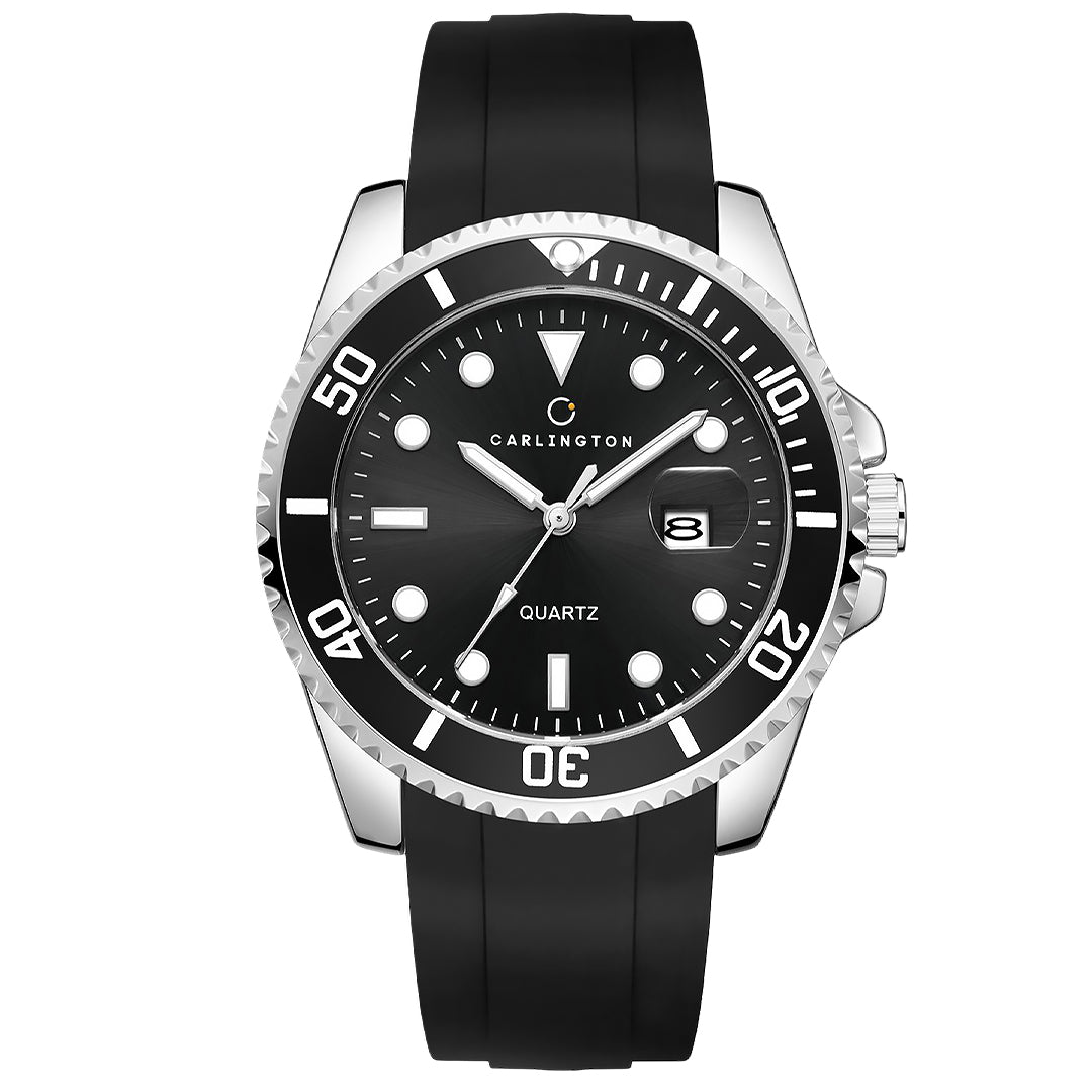 Carlington Meridian Series Analog Men Wrist Watches with Premium PU Belt Strap & Date Display | Fashion Watches for Gents | CT - 4030