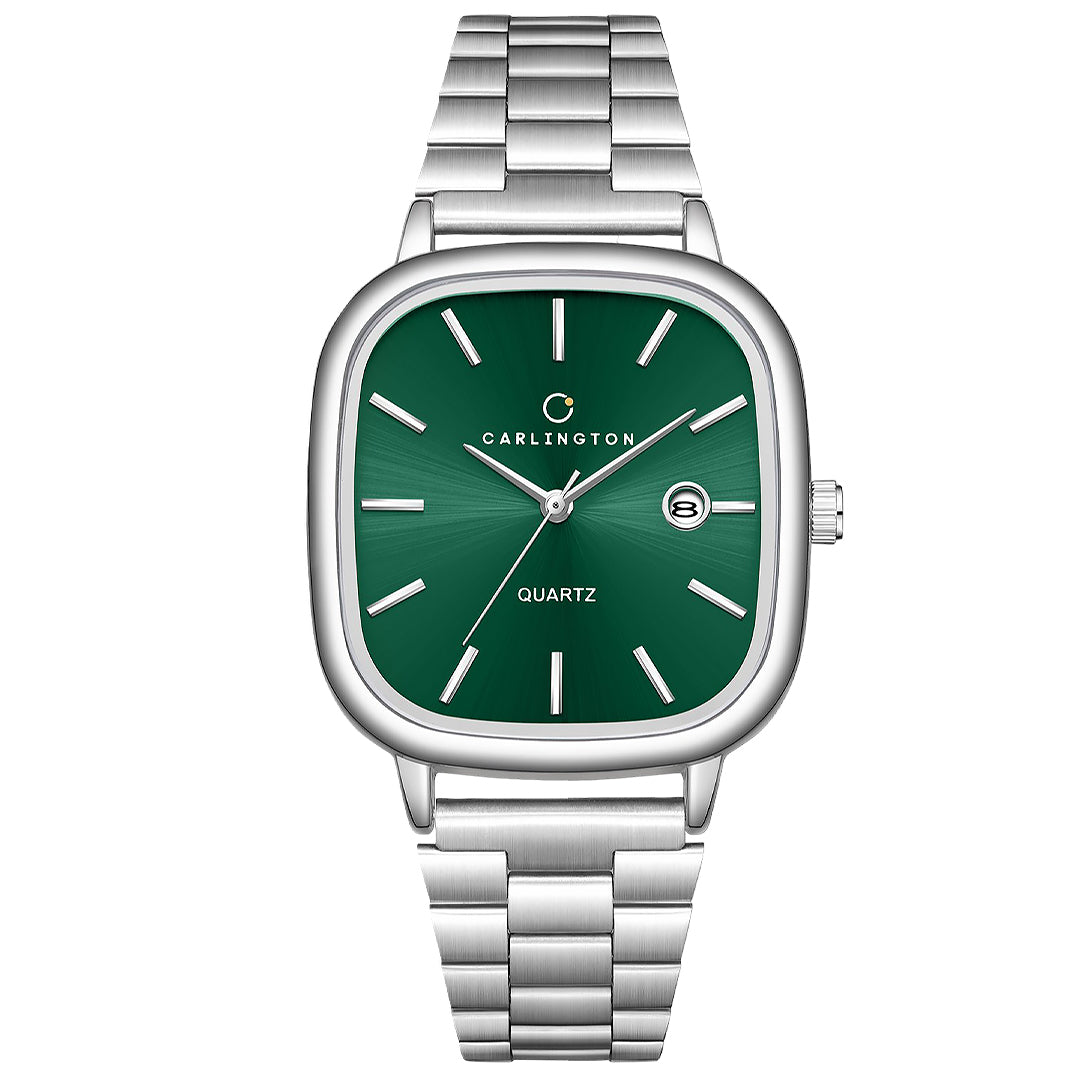 Carlington Classic Series Analog Men Wrist Watches with Stainless Steel Strap & Date Display | Premium Fashion Watches for Gents | CT - 5010