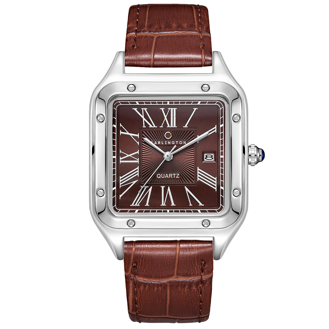 Carlington Meridian Series Analog Men Wrist Watches with Premium Leather Belt Strap | Premium Fashion Watches for Gents | CT - 4050