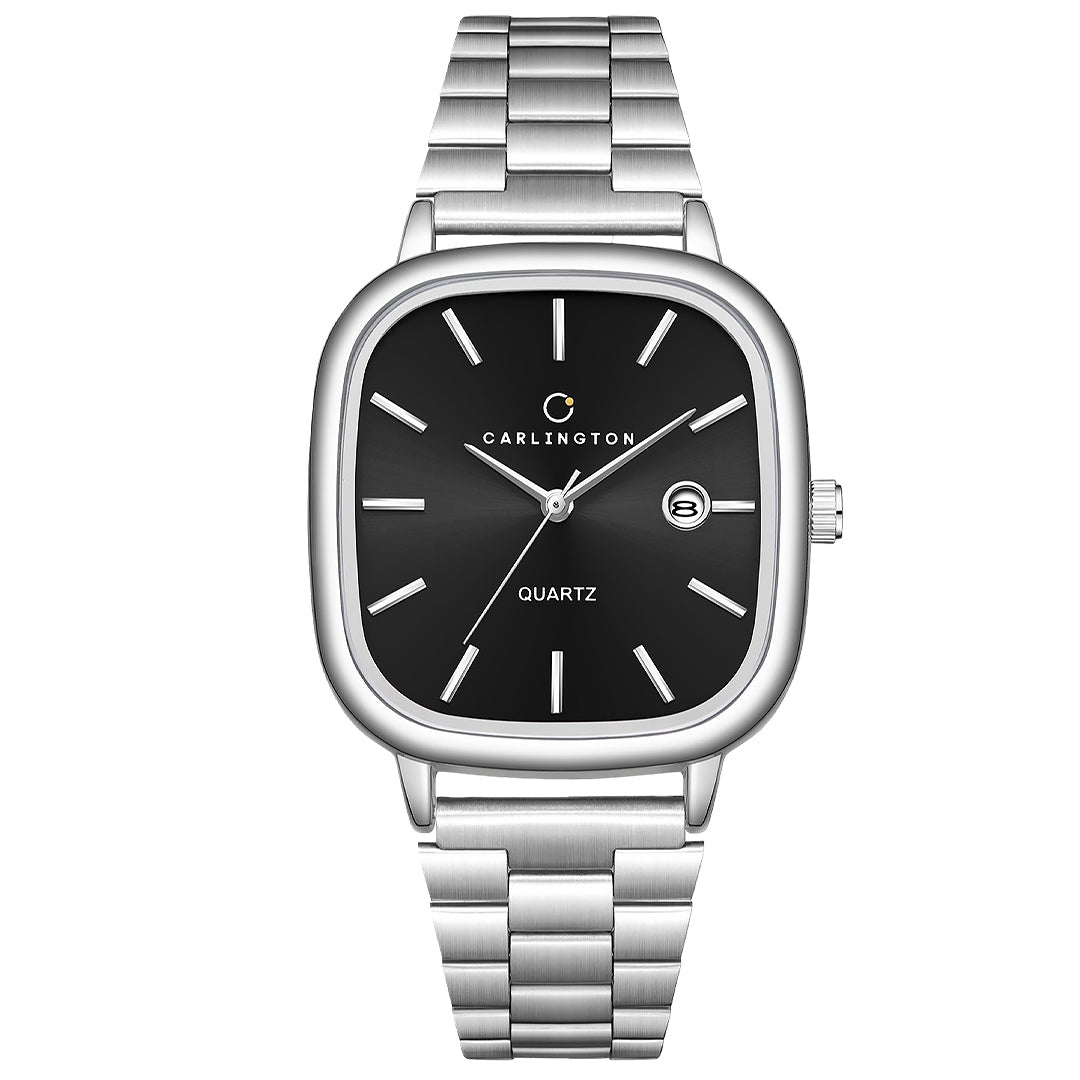 Carlington Classic Series Analog Men Wrist Watches with Stainless Steel Strap & Date Display | Premium Fashion Watches for Gents | CT - 5010