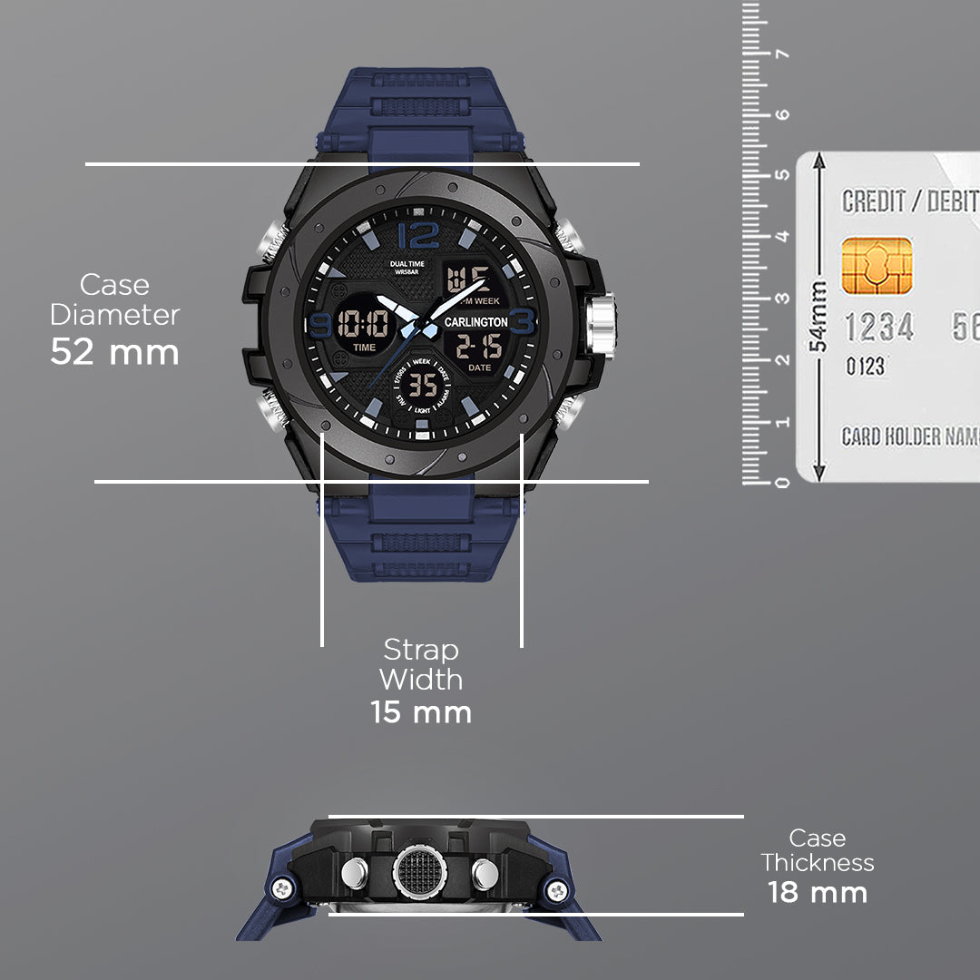 Carlington Edurance Series Digital Analog Watch - 9105