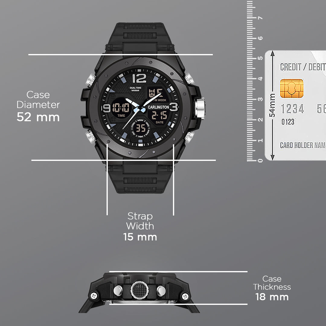 Carlington Edurance Series Digital Analog Watch - 9105