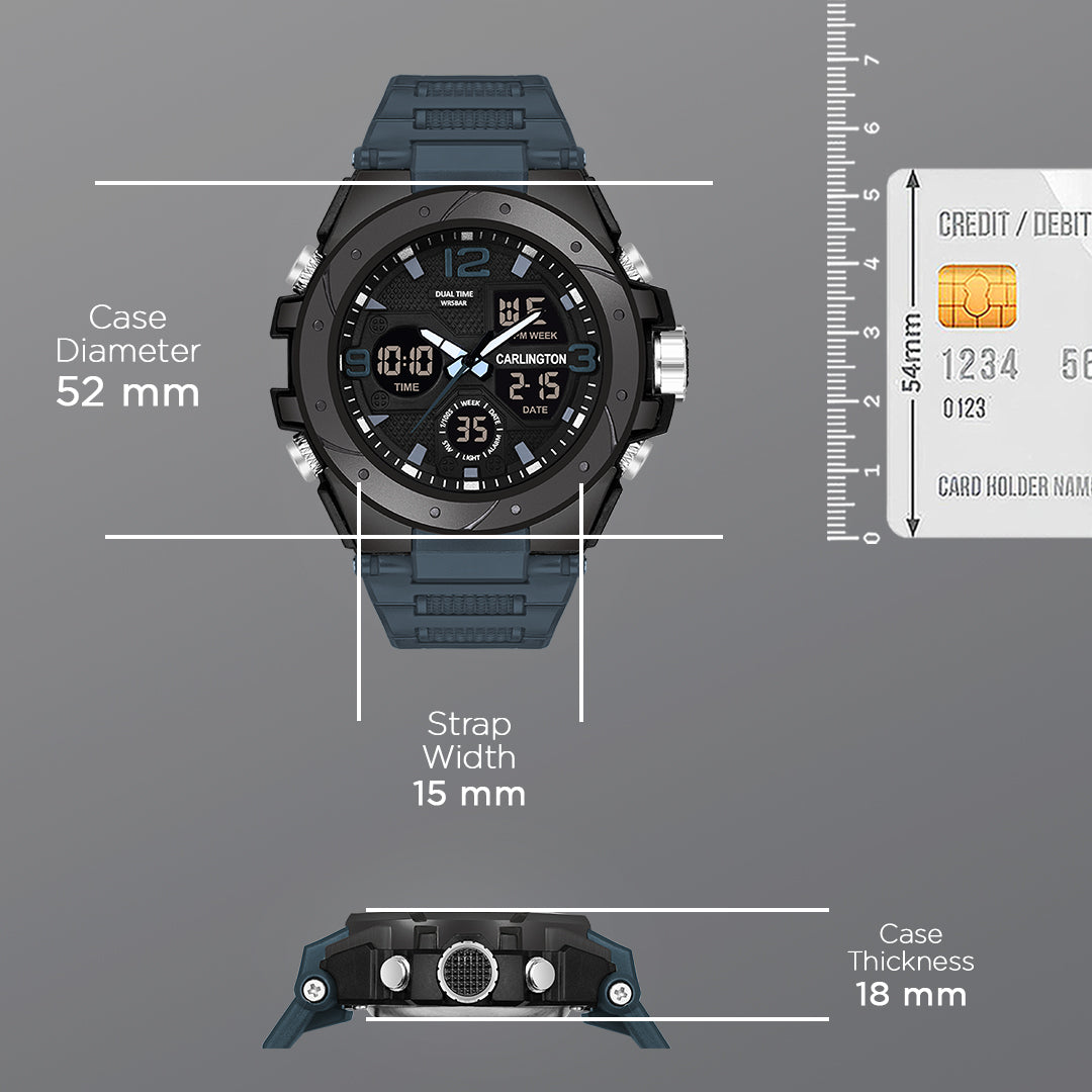 Carlington Edurance Series Digital Analog Watch - 9105