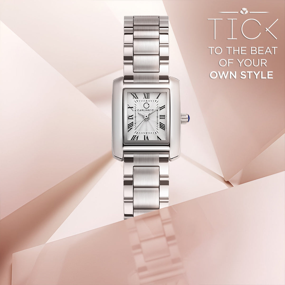 Carlington Diva Series Analog Women Wrist Watches with Stainless Steel Chain Strap | Premium Fashion Watches for Ladies | CT - 113