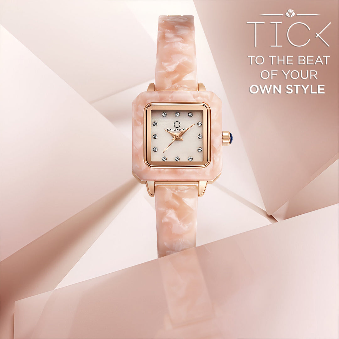 Carlington Diva Series Analog Women Wrist Watches with Stainless Steel Chain Strap | Premium Fashion Watches for Ladies | CT - 121