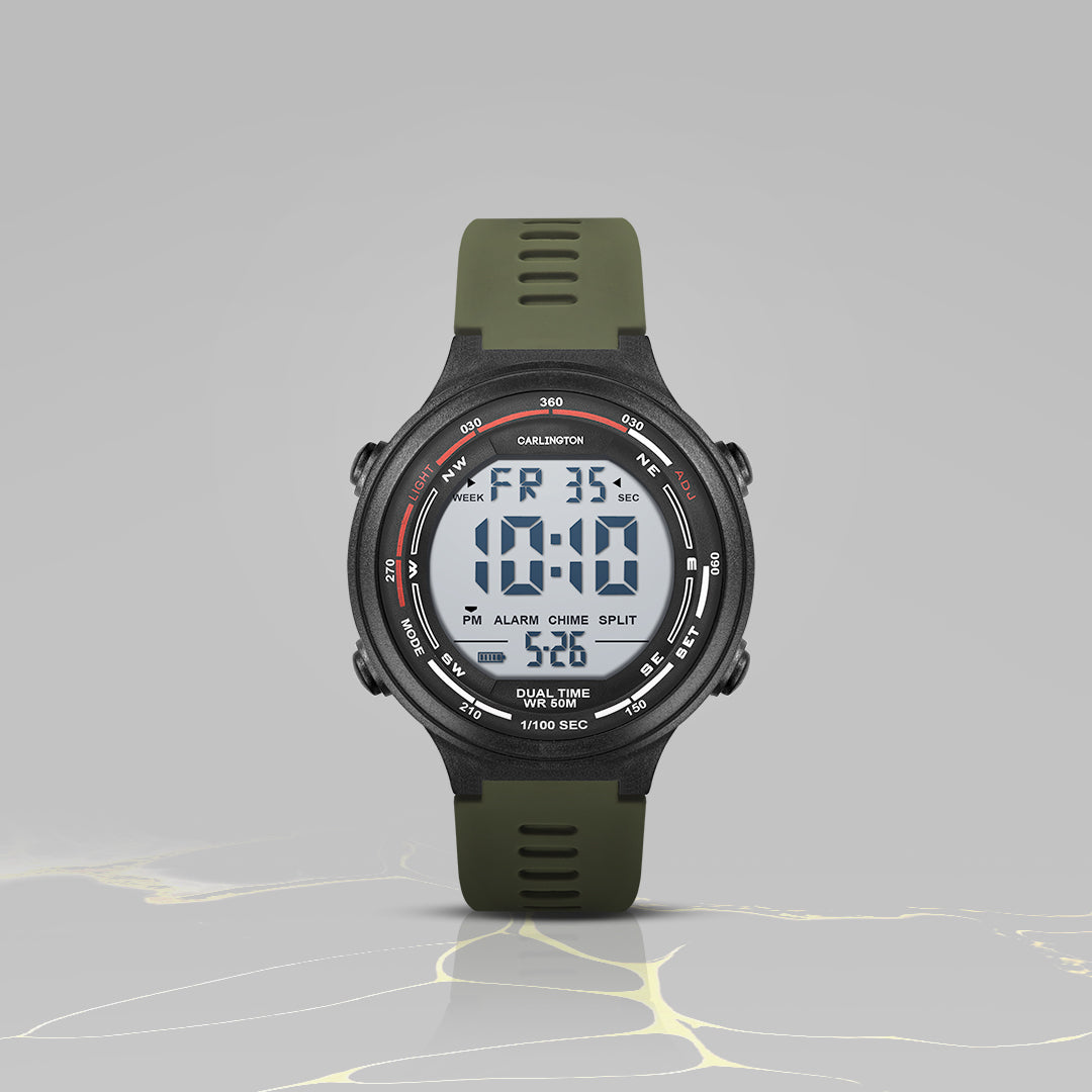 Carlington Endurance Series Digital Sports Watches For Men And Boys - CT_9120 Green
