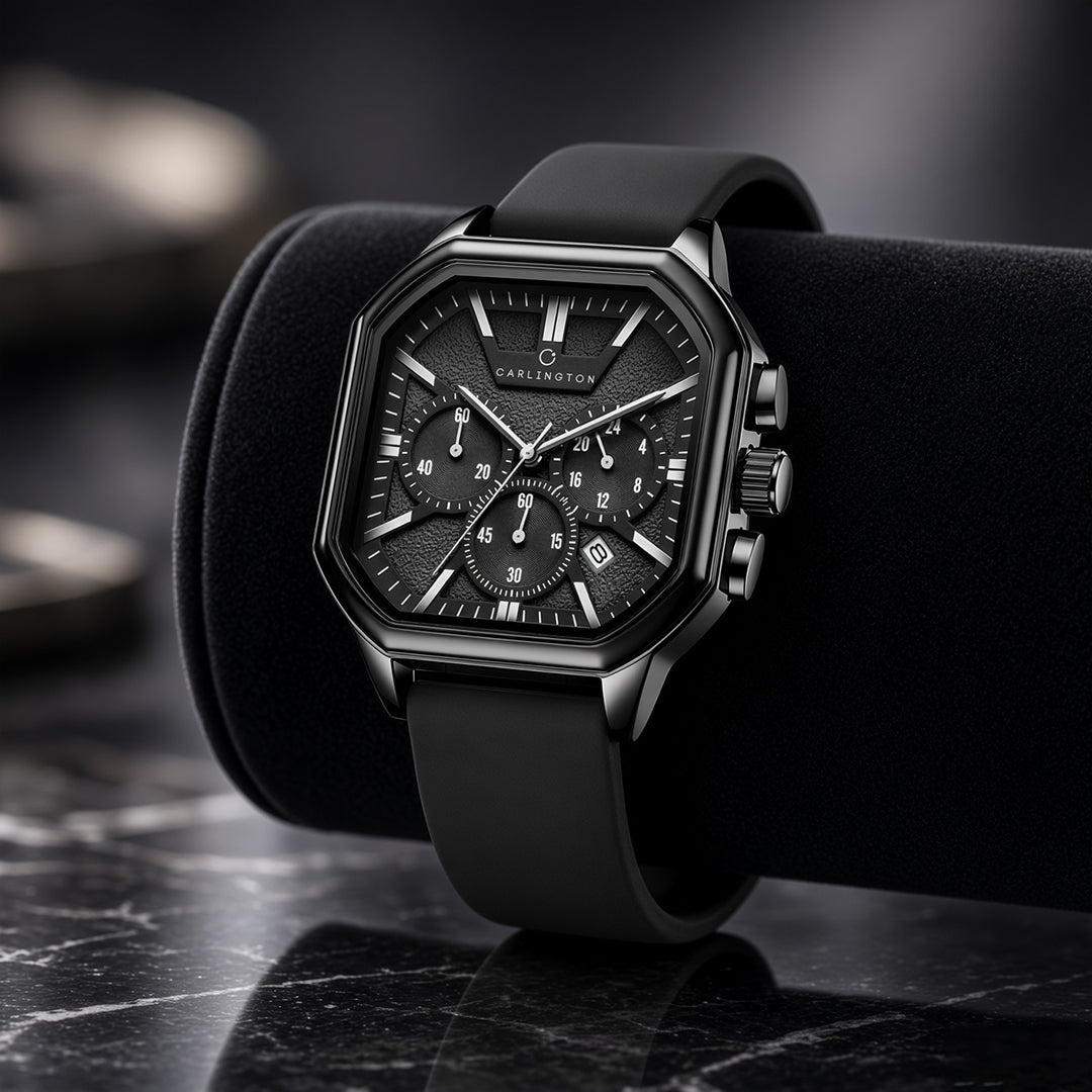 Carlington ASTRO 053 Premium Black – Premium Men's Chronograph-Style Analog Quartz Watch