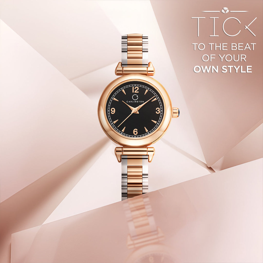 Carlington Diva Series Analog Women Wrist Watches with Stainless Steel Chain Strap | Premium Fashion Watches for Ladies | CT - 114