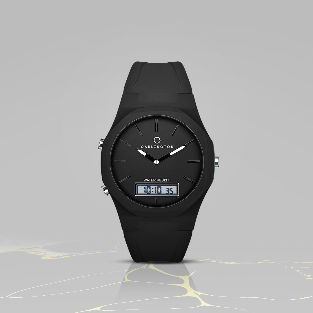 Carlington Endurance Series Analog-Digital Sports Watches For Men And Boys - CT_9145 Black