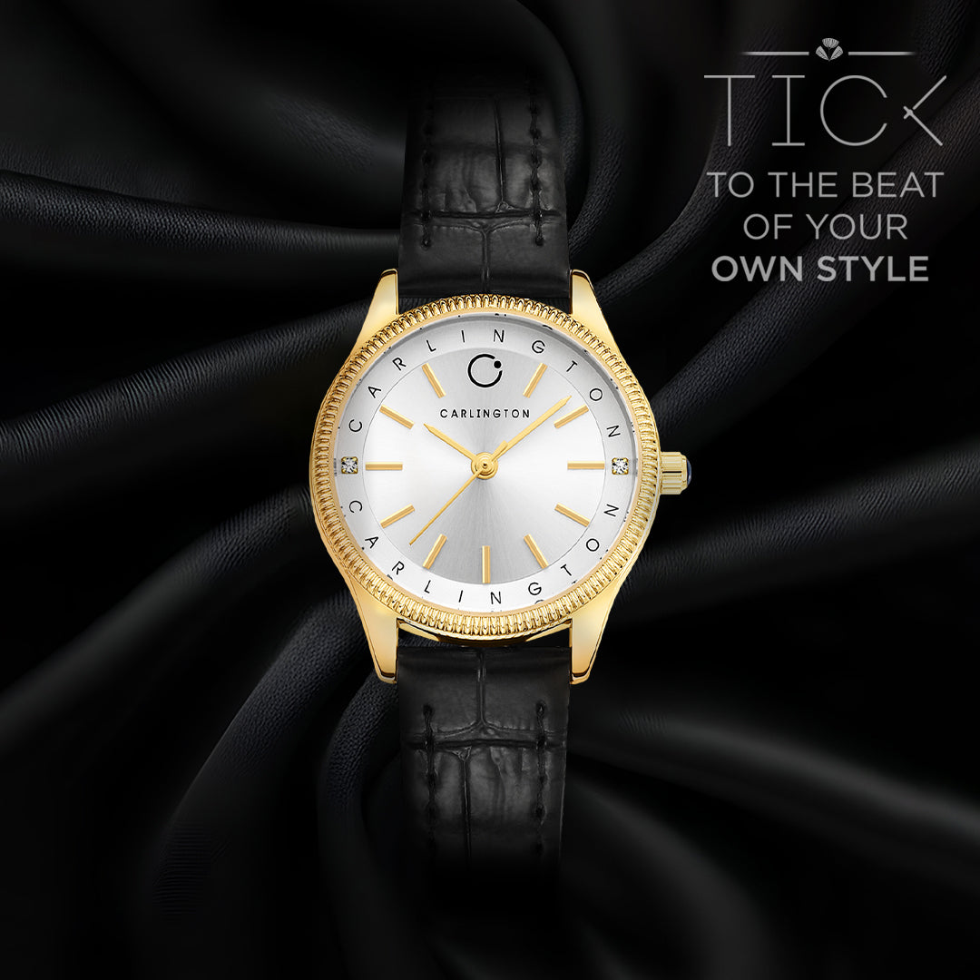 Carlington Aura Series Analog Women Wrist Watches with Premium Leather Belt Strap | Premium Fashion Watches for Ladies | CT - 206