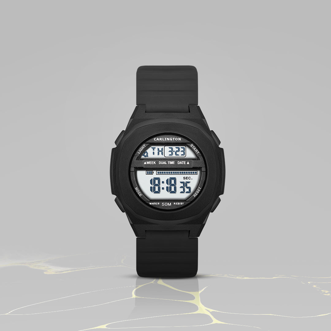 Carlington Endurance Series Digital Sports Watches For Men & Women - CT_9117 Black