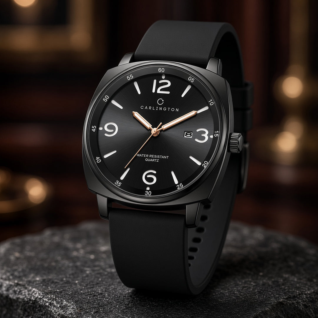 Carlington ASTRO 054 Premium Black – Premium Men's Chronograph-Style Analog Quartz Watch