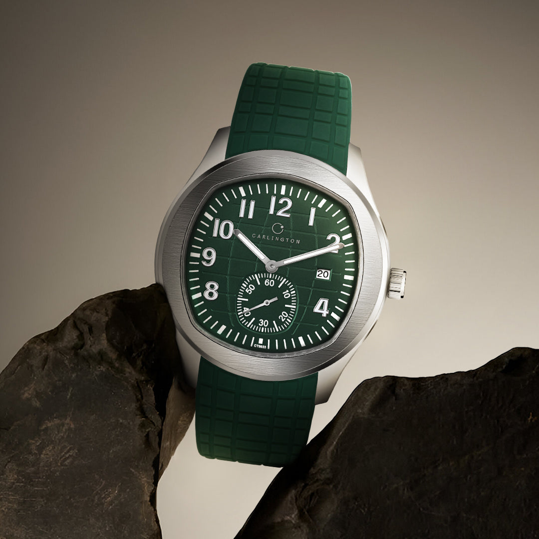 Carlington Legacy Series Analog Wrist Watches with Chronograph & PU Strap for Men - CT 9933