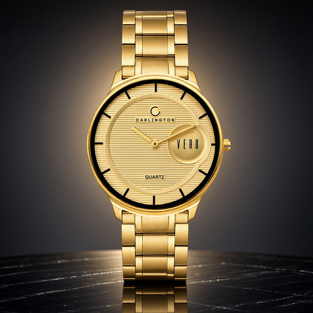Carlington Vero Series Slim Analog Wrist Watches Stainless Steel Strap for Men CT1122