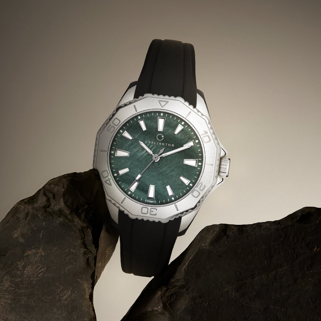 Carlington Legacy Series Analog Wrist Watches & Silicone Strap for Women - CT 9911