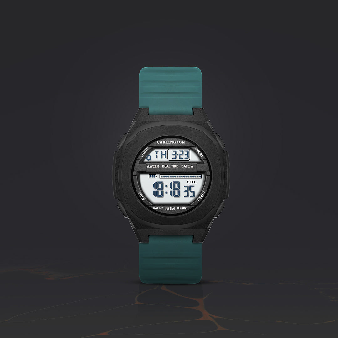Carlington Endurance Series Digital Sports Watches For Men & Women - CT_9117 Teal