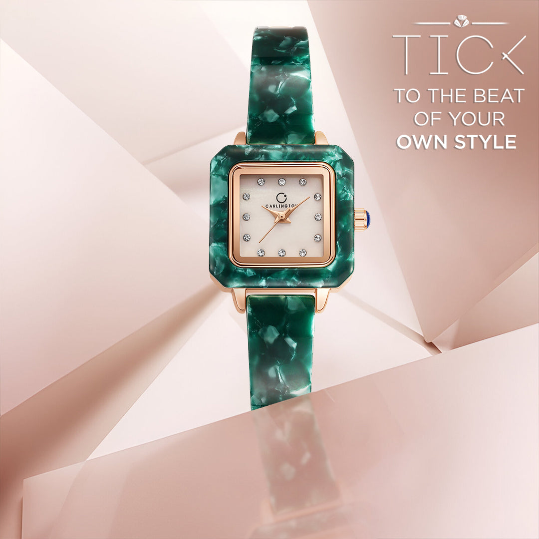 Carlington Diva Series Analog Women Wrist Watches with Stainless Steel Chain Strap | Premium Fashion Watches for Ladies | CT - 121