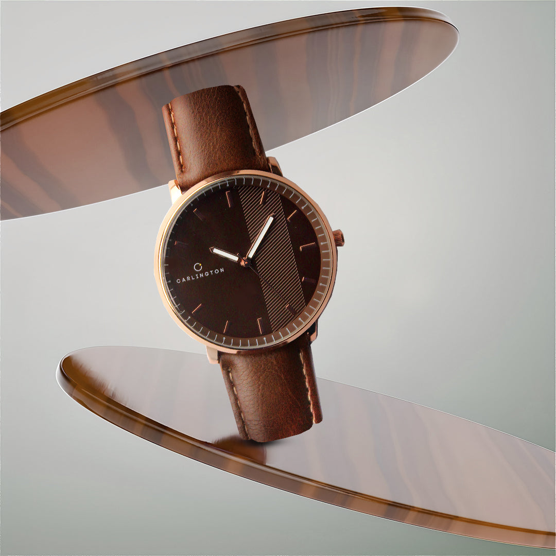 Carlington Aristocrat Series Analog Watches for Men with Premium Leather Strap - CT 1070