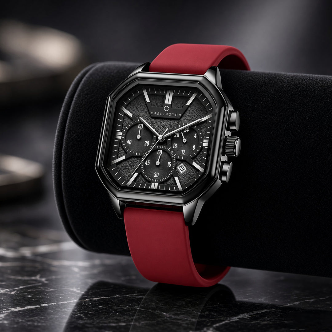 Carlington ASTRO 053 Fashion Red – Premium Men's Chronograph-Style Analog Quartz Watch