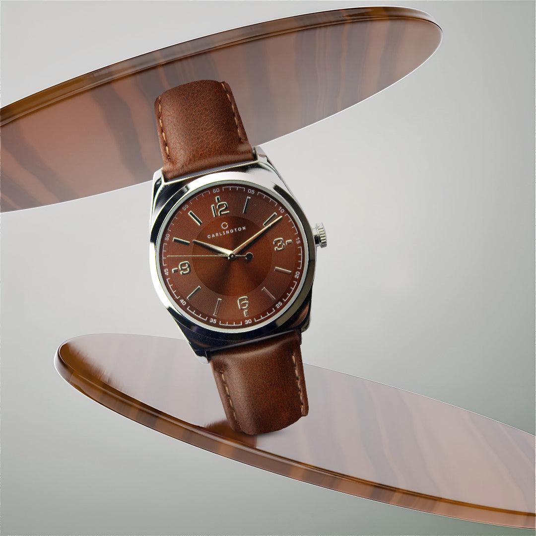 Carlington Aristocrat Series Analog Watches for Men with Premium Leather Strap - CT 1072