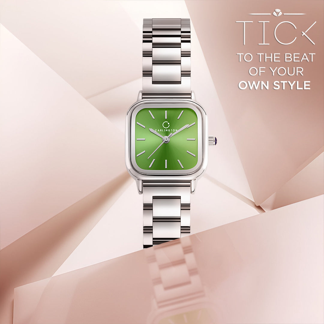 Carlington Diva Series Analog Women Wrist Watches with Stainless Steel Chain Strap | Premium Fashion Watches for Ladies | CT - 112