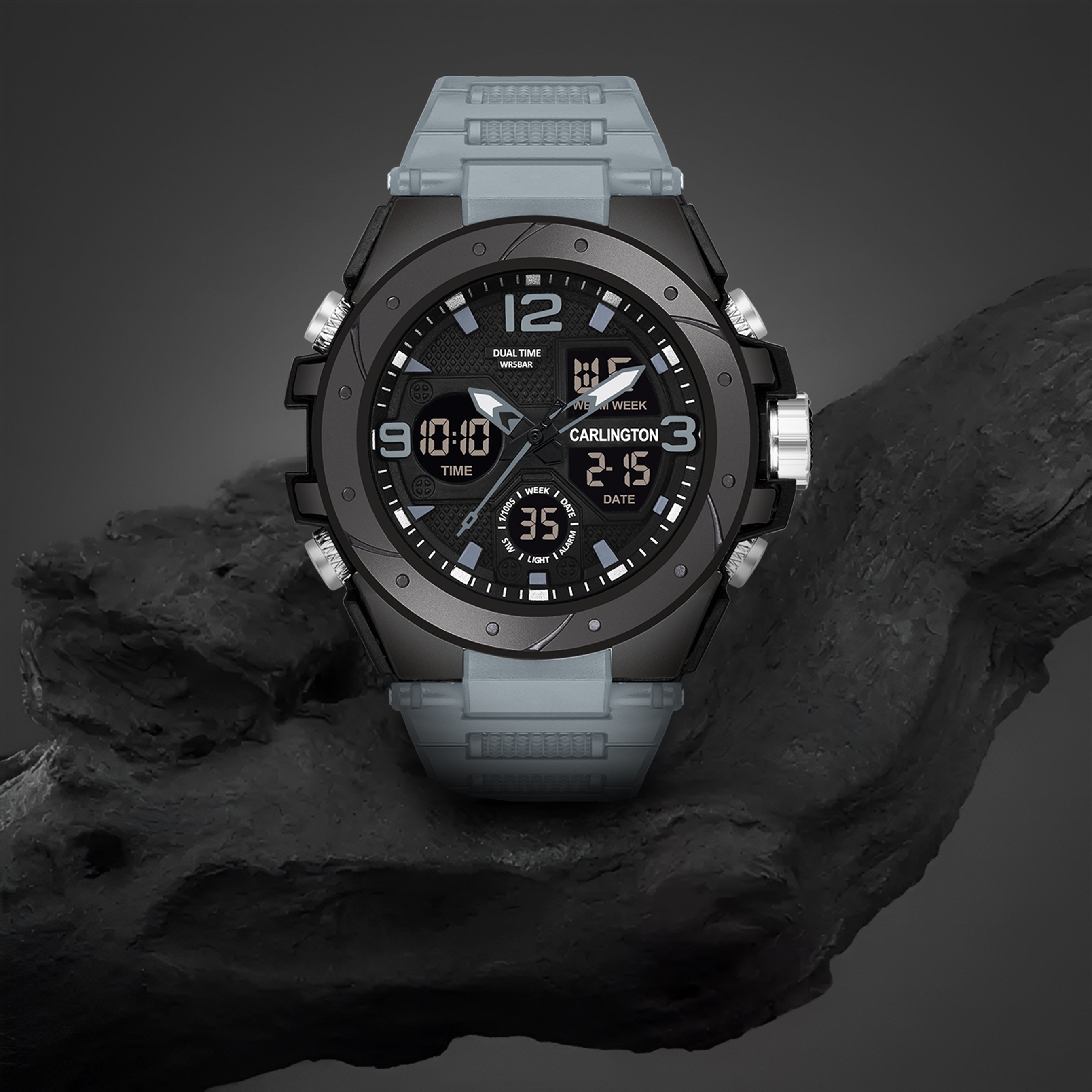 Carlington Analog Digital Sports Watch - 9105