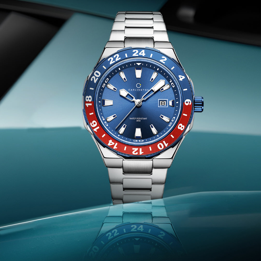 Carlington Nitro Analog Men’s Stainless Steel Strap Wrist Watch | Quartz Movement | Water & Shock Resistant Watch for Men | Casual & Formal Wear - CT_9249