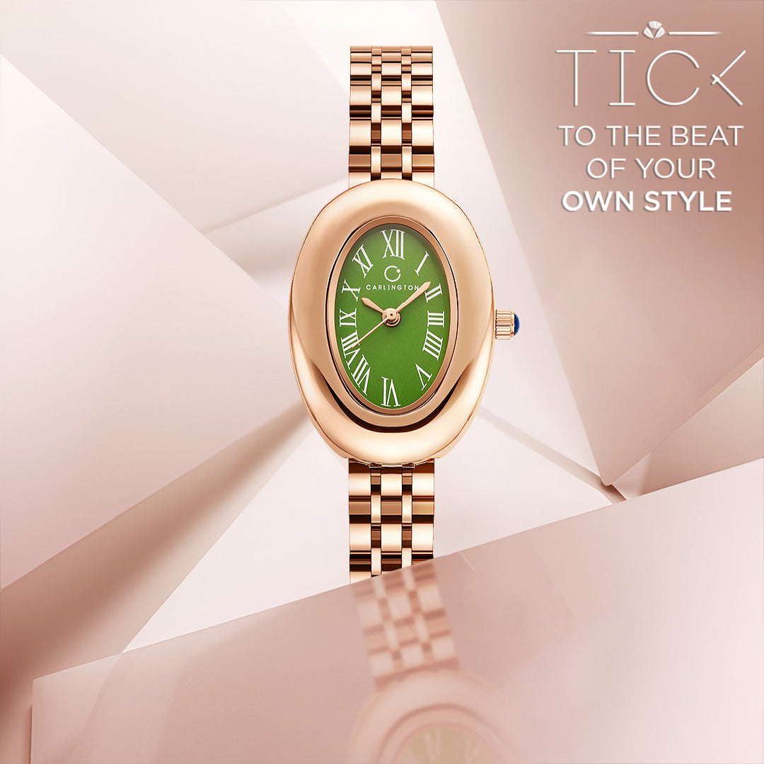 Carlington Diva Series Analog Women Wrist Watches with Stainless Steel Chain Strap | Premium Fashion Watches for Ladies | CT - 109