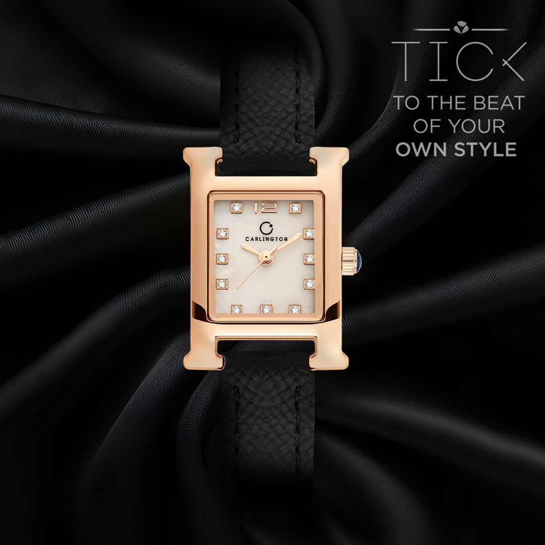 Carlington Aura Series Analog Women Wrist Watches with Premium Leather Belt Strap | Premium Fashion Watches for Ladies | CT - 203