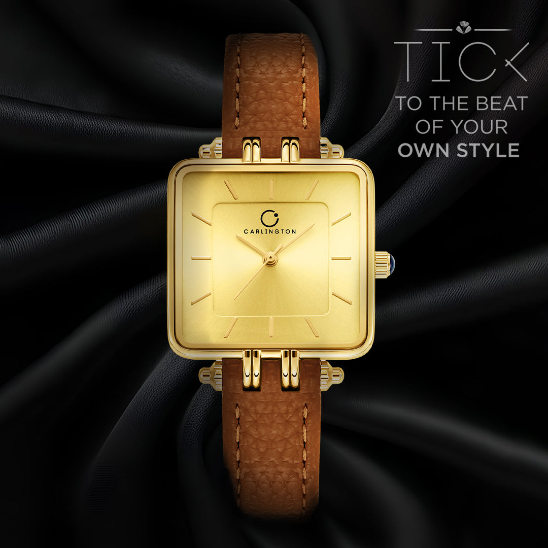 Carlington Aura Series Analog Women Wrist Watches with Premium Leather Belt Strap Fashion Watches for Ladies - CT_209