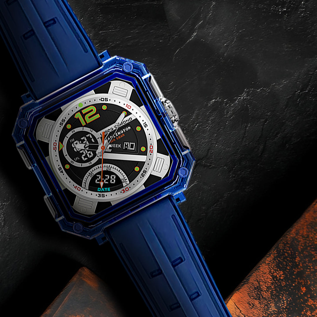 Carlington Velocity Series Analog-Digital Sports Watches for Men and Boys with Alarm, Stopwatch, Backlit Display, Dualtime, Silicone Rubber Strap, Water & Shock Resiatant - CT_8121