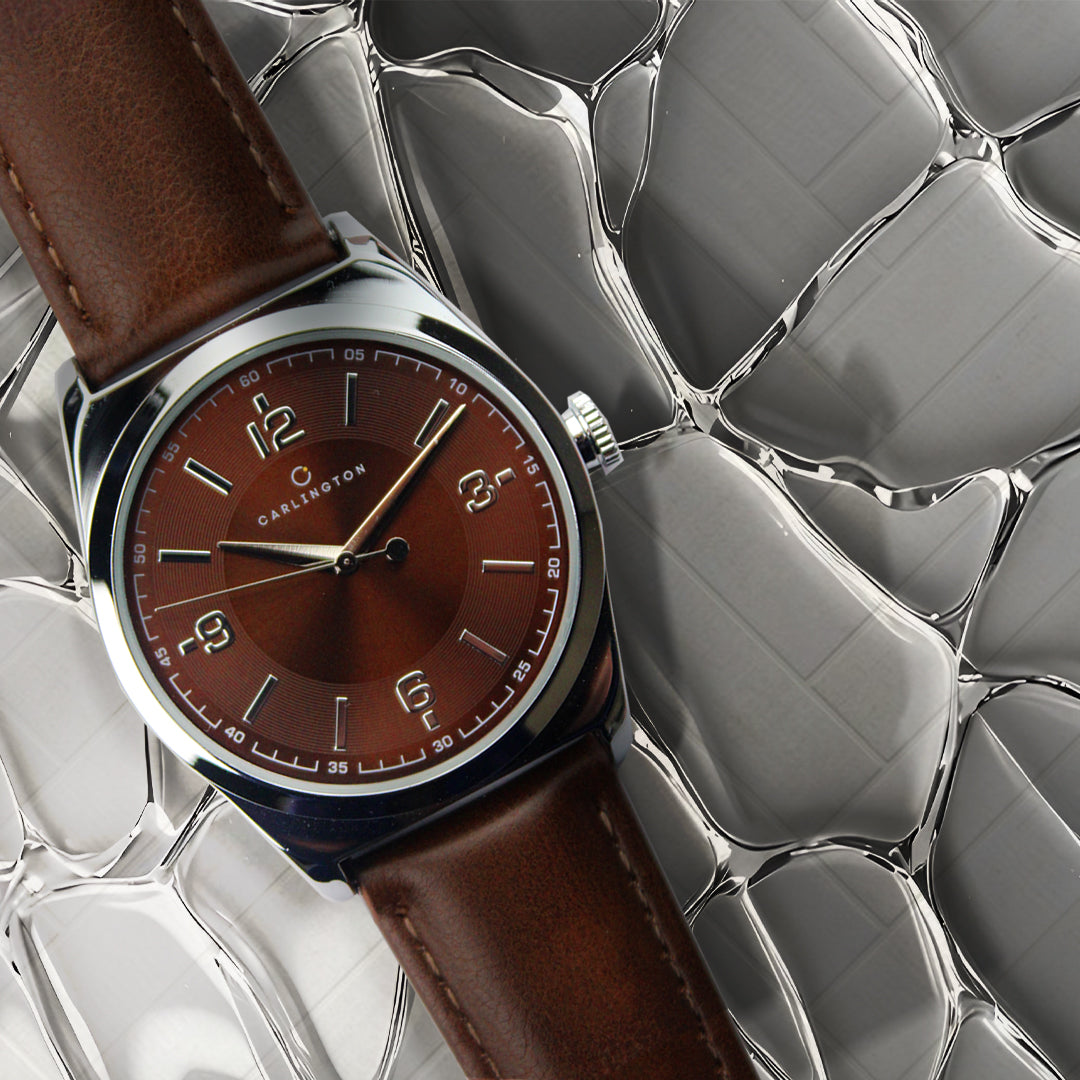 Carlington Aristocrat Series Analog Watches for Men with Premium Leather Strap - CT 1072