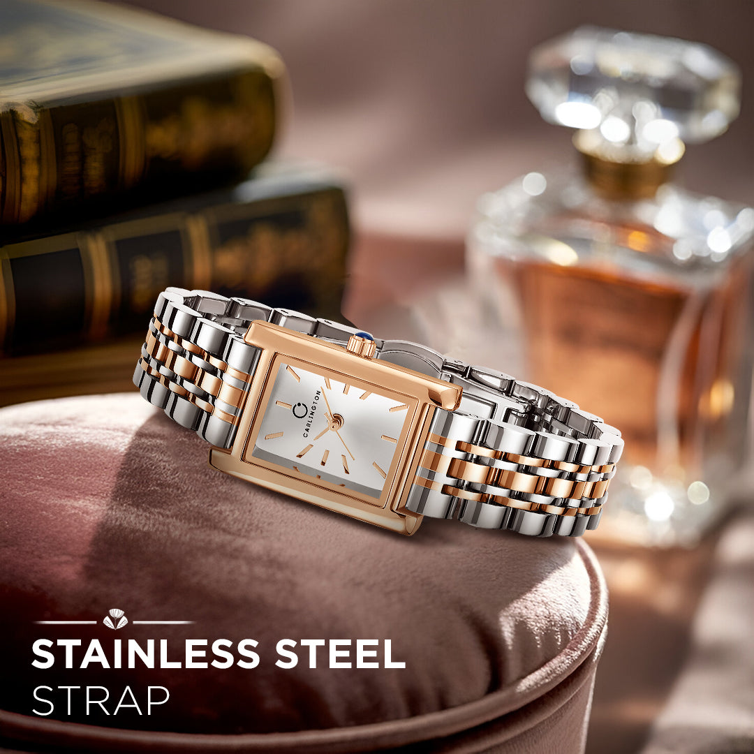 Carlington Diva Series Analog Women Wrist Watches with Stainless Steel Chain Strap | Premium Fashion Watches for Ladies | CT - 108