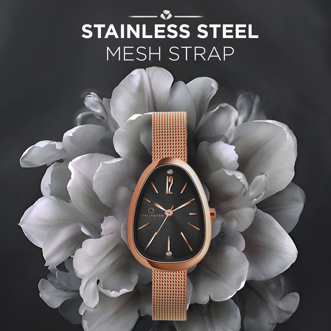 Iconic 2047 Rose Black Analog Womens Watch