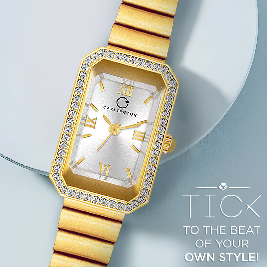 Iconic 2032 Golden Analog Womens Watch