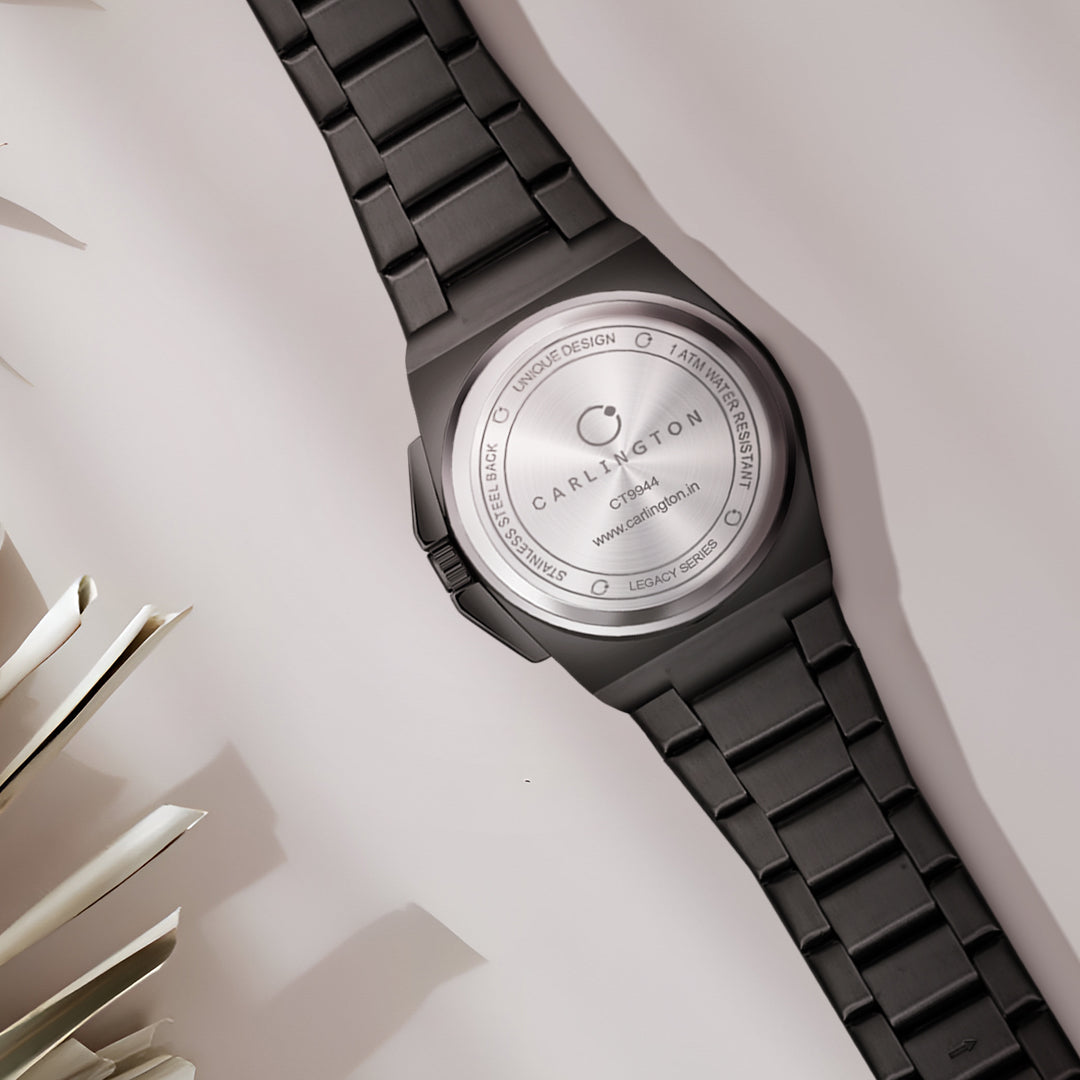Carlington Legacy Series Analog Wrist Watches with Chronograph & Stainless Steel Strap for Men - CT 9944