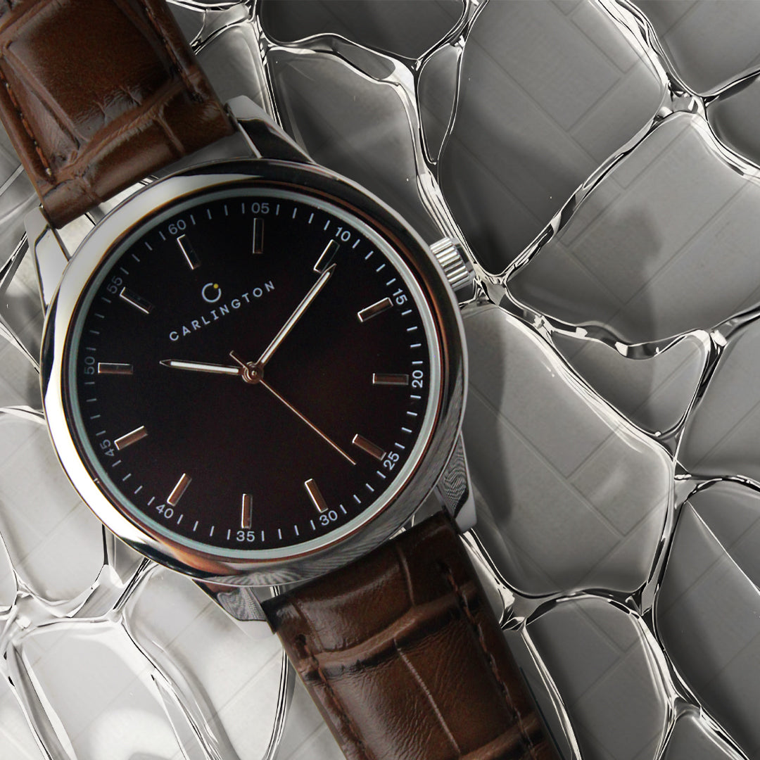 Carlington Aristocrat Series Analog Watches for Men with Premium Leather Strap - CT 1077